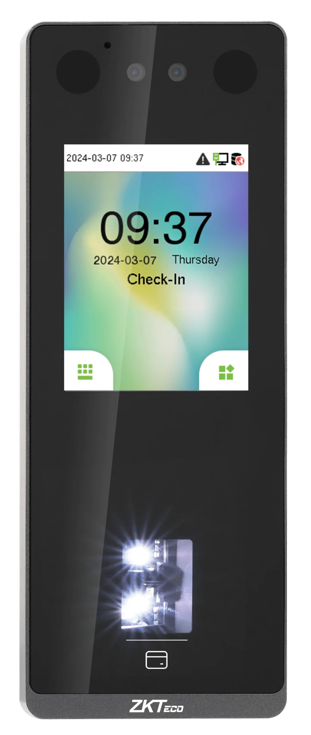 Reconnaissance faciale ZKTeco SenseFace 3A Maroc Pointeuse Facial et contrôle Maroc Contrôle d’accès porte Maroc Pointeuse par reconnaissance faciale Maroc, Le Contrôle d'accès faciale ZKTeco SenseFace 3A excelle dans l'identification des visages, fonctionnant avec succès à une distance de 30 à 200 cm