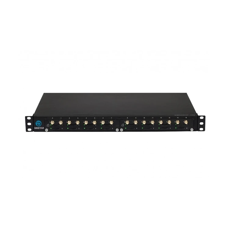 Passerelle Dinstar UC2000-VF-16G Maroc Passerelle WCDMA Maroc Passerelle 16ch SIM Maroc Passerelle GSM Maroc, Grâce à sa connectivité GSM/WCDMA/LTE intégrée et son protocole SIP compatible avec les principales plateformes VoIP, elle est idéale pour les entreprises, les organisations multisites, les terminaux d'appel et les zones rurales disposant d'un réseau téléphonique fixe limité.