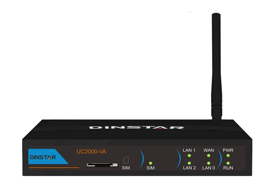 Passerelle Dinstar UC2000-VA Maroc Passerelle WCDMA Maroc Passerelle 1 ch SIM Maroc Passerelle GSM Maroc, Le Dinstar UC2000-VA est une passerelle VoIP GSM monocanal qui fait le lien entre les réseaux mobiles (GSM) et IP (VoIP)