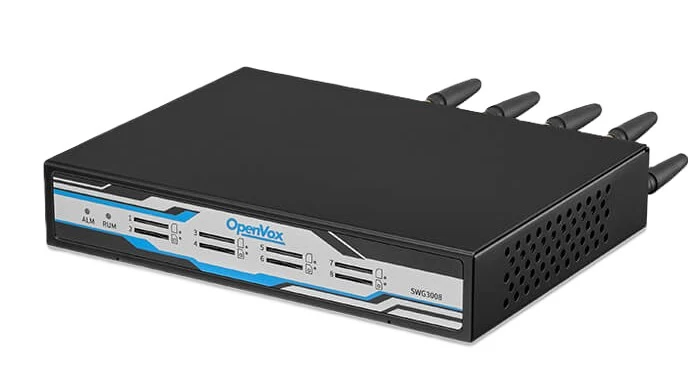 Passerelle OpenVox SWG-3008G Maroc Passerelle WCDMA Maroc Passerelle 4ch SIM Maroc Passerelle GSM Maroc, La passerelle OpenVox SWG-3008G est spécialement conçue pour économiser de l'espace et maximiser les économies de coûts. Avec ses caractéristiques compactes, son boîtier élégant et ses performances élevées, elle est idéale pour les PME et les SOHO 