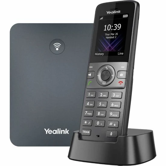 Téléphone Yealink W73P Maroc Téléphonie DECT Maroc Téléphone IP Maroc Téléphone sans fil Maroc, Le téléphone Yealink W73P  comprend un combiné W73H et une base DECT W70B. Cette solution permet de s'adapter à toutes les tailles d'entreprise puisqu'elle est évolutive 