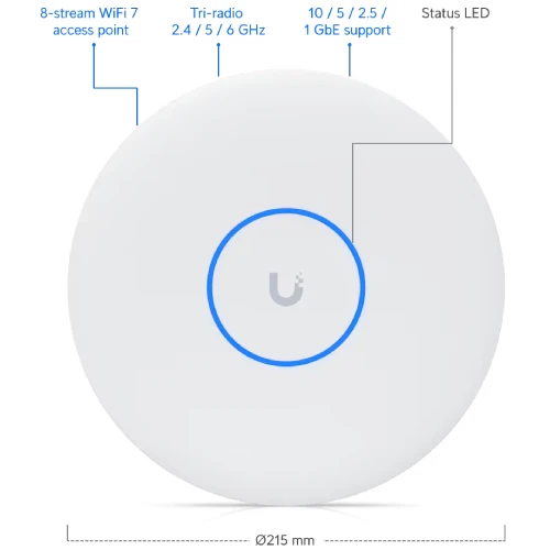 Ubiquiti U7 Pro XGS Maroc Point d'accès Wi-Fi 7 Maroc Point d'accès Ubiquiti Maroc UniFi U7-Pro-XGS Maroc, Le point d'accès Ubiquiti UniFi U7 Pro XGS exploite la technologie Wi-Fi 7 (802.11be) pour offrir des performances sans fil exceptionnelles dans divers environnements.