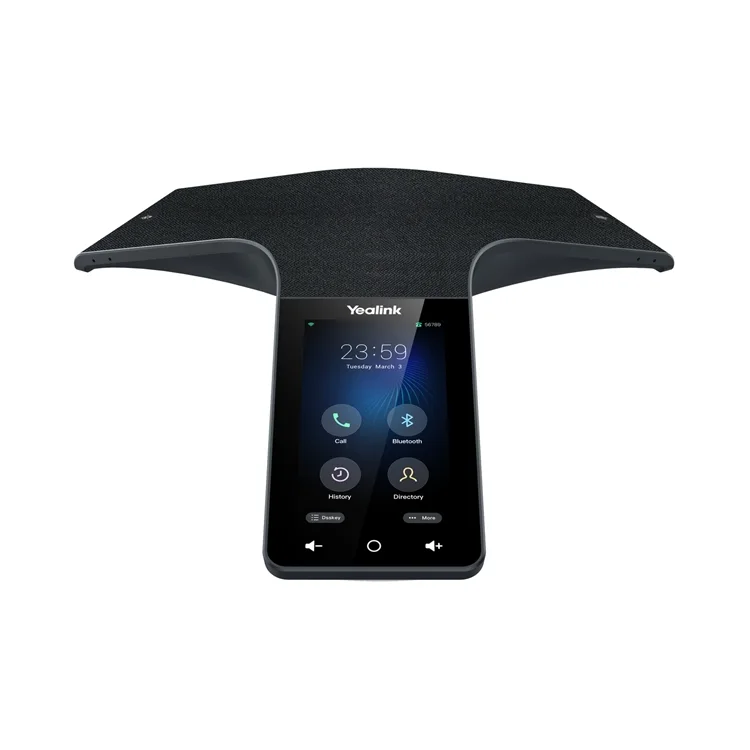 Yealink CP965 audioconférence pour moyenne à grande salle de réunion 5" 12 microphones intégrés 360°C (1304014) 25 Audioconférence Yealink CP965 Maroc Audioconférence pour salle de réunion Maroc 1304014 Maroc Téléphone de conférence Maroc Systèmes de conférence Maroc, Son design sobre et professionnel s'intègre parfaitement à l'atmosphère feutrée des salles de réunion, tandis que son revêtement en tissu acoustique le protège des projections de liquides accidentelles