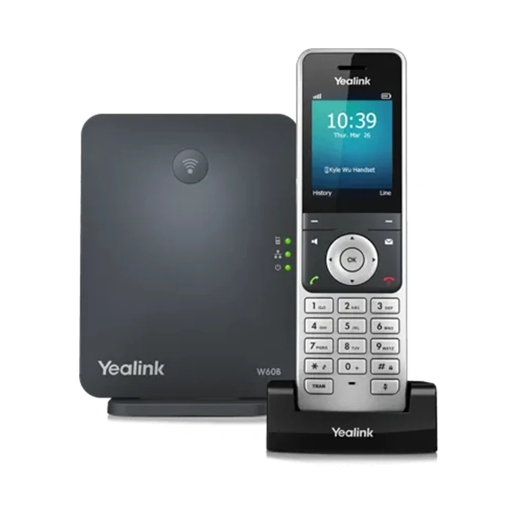 Téléphone Yealink W60P Maroc Téléphonie DECT Maroc Téléphone IP Maroc Téléphone sans fil Maroc, ce téléphone IP DECT prend non seulement en charge jusqu’à 5 comptes VoIP et 5 appels simultanés, mais il démarre et se connecte au réseau plus rapidement, tout en diminuant l’indisponibilité lors des mises à jour.