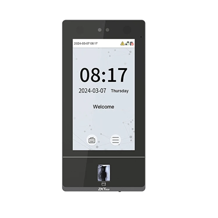 ZKTeco SenseFace 7A Contrôle d’accès par reconnaissance facial WiFi sonnette sans fil (SenseFace-7A) 25 Reconnaissance faciale ZKTeco SenseFace 7A Maroc Pointeuse Facial et contrôle Maroc Contrôle d’accès porte Maroc Pointeuse par reconnaissance faciale Maroc, Son écran tactile couleur de 7 pouces et ses algorithmes anti-usurpation d'identité performants garantissent une gestion des accès fiable et sécurisée dans divers environnements.