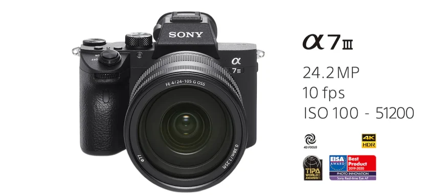 Sony Alpha A7 III 28-70 mm Appareil photo numérique hybride Wi-Fi Bluetooth UHD 4K30p (4548736079731) 26 Appareil photo Sony Alpha A7 III 28-70 mm Maroc Sony a7 III avec objectif 28-70 mm Maroc 4548736079731 Maroc Appareil photo hybride Maroc, Le Sony Alpha a7 III FE 28-70 mm est un appareil photo hybride plein format haute performance conçu pour les professionnels et les passionnés qui exigent une qualité d'image, une polyvalence et une rapidité exceptionnelles