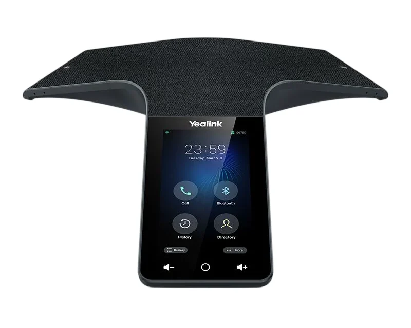 Audioconférence Yealink CP925 Maroc Audioconférence pour salle de réunion Maroc 1304015 Maroc Téléphone de conférence Maroc Systèmes de conférence Maroc, L’écran tactile de 4’’ avec affichage couleur intégré au Yealink CP925 sera votre interface de gestion simplifiée des appels. En effet, ce dernier intègre de multiples icônes similaires à celles d’un smartphone