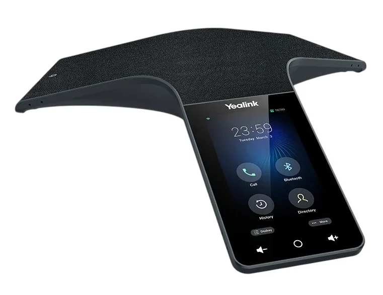 Audioconférence Yealink CP925 Maroc Audioconférence pour salle de réunion Maroc 1304015 Maroc Téléphone de conférence Maroc Systèmes de conférence Maroc, Le CP925 de Yealink intègre de nombreuses fonctionnalités téléphoniques qui vous permettent de contrôler facilement vos appels. Toutes ces fonctionnalités sont gérables directement via l’écran tactile du CP925.