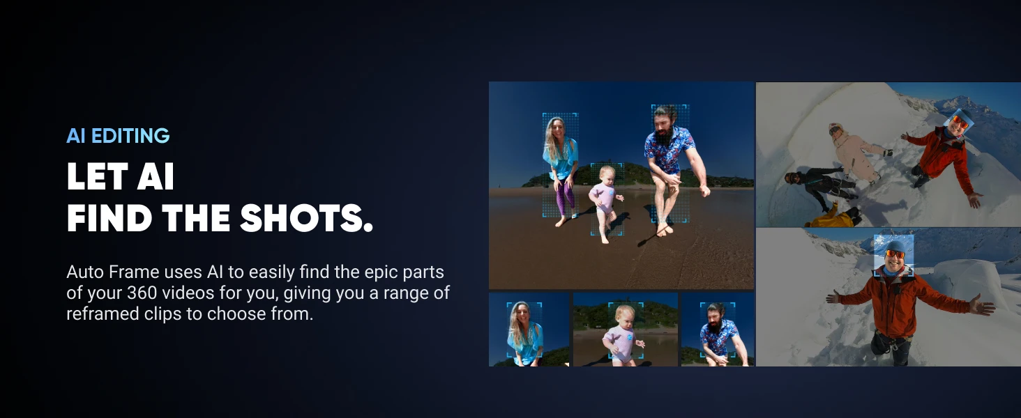 6970357853922 Maroc Caméra d'action Maroc Insta360 Maroc Insta360 X3 USB-C Maroc Caméra d'action 360° Maroc Caméra d'action étanche Maroc, Les outils de recadrage IA recadrent automatiquement votre prise de vue à 360° lorsque vous basculez entre différents modes de capture. Le mode « Moi » crée l'effet d'une perche à selfie invisible et filme en 1080p à 30 et 60 images par seconde. 