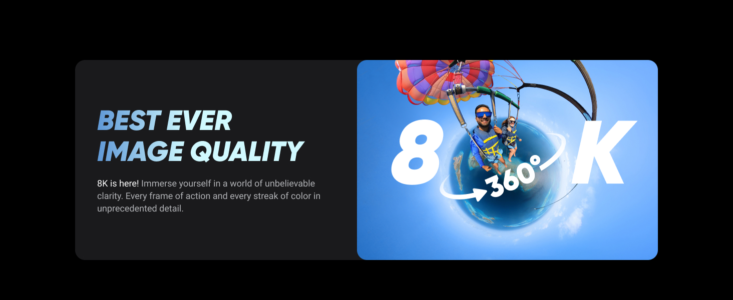 6970357855506 Maroc Caméra d'action Maroc Insta360 Maroc Insta360 X4 Ultra Maroc Caméra d'action 360° Maroc Caméra Caméra Insta360 X4 360° Maroc, L'Insta360 X4 offre une résolution 8K ultra-nette, soit 78 % de pixels en plus que la 5,7K, pour un niveau de détail et une clarté supérieurs. 