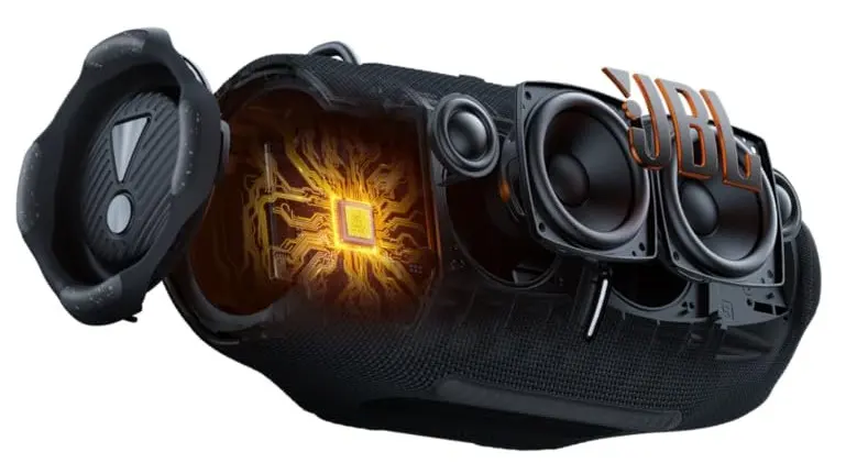 1200130008191 Maroc JBL Xtreme 4 Bleu Maroc Enceinte portable Maroc Enceinte Bluetooth portable Maroc Enceinte JBL Maroc JBL Xtreme 4 Maroc, L'enceinte portable étanche JBL Xtreme 4 offre un son JBL Pro d'une puissance exceptionnelle, avec une dynamique incroyable, même à volume maximal, grâce à ses deux puissants woofers et ses deux tweeters 