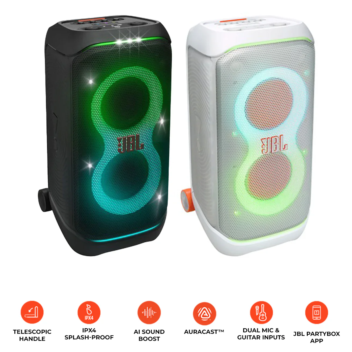 JBL PartyBox Stage 320 Noir Enceinte Bluetooth portable 240 W USB Poignée trolley + roulettes Effets lumineux (1200130008818) 26 1200130008818 Maroc JBL PartyBox Stage 320 Noir Maroc Enceinte portable Maroc Enceinte sans fil Bluetooth Maroc Enceinte JBL Maroc PartyBox Stage 320 Maroc, Avec l'enceinte JBL PartyBox Stage 320, la fête peut commencer n'importe où, n'importe quand