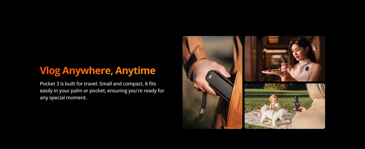 6941565969873 Maroc DJI Osmo Pocket 3 Maroc Caméra d'action DJI Maroc DJI Maroc, De la taille d'une poche et ultra-portable, la DJI Osmo Pocket 3 est une mini-caméra qui vous permet d'immortaliser vos plus beaux moments d'une seule main. 