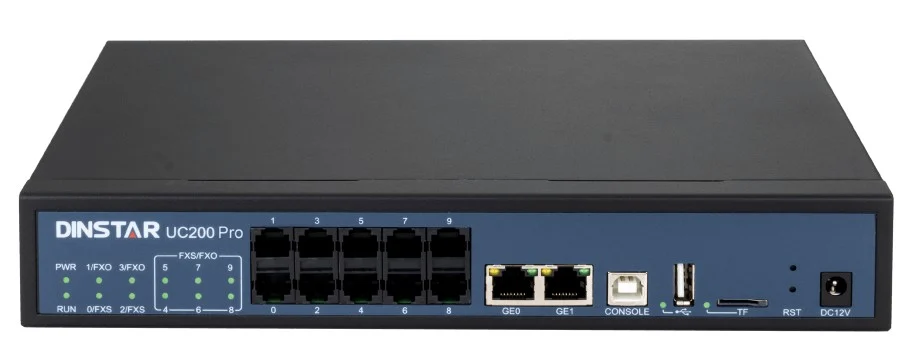Dinstar Maroc Dinstar UC200 Pro Maroc Standard IP Maroc IPPBX Maroc Dinstar Maroc IPPBX 50 appels simultanés Maroc, Le système téléphonique IP Dinstar UC200 Pro est une solution performante spécialement conçue pour les PME. Doté de deux interfaces FXS et de deux interfaces FXO
