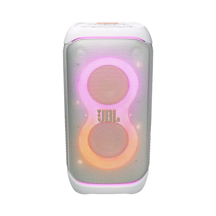 1200130018954 Maroc JBL PartyBox Stage 320 Blanc Maroc Enceinte portable Maroc Enceinte sans fil Bluetooth Maroc Enceinte JBL Maroc PartyBox Stage 320 Maroc, Le son puissant JBL Pro et des basses profondes et percutantes emplissent l'espace sonore et font bouger la foule, tandis que leurs yeux sont émerveillés par un spectacle lumineux adaptatif