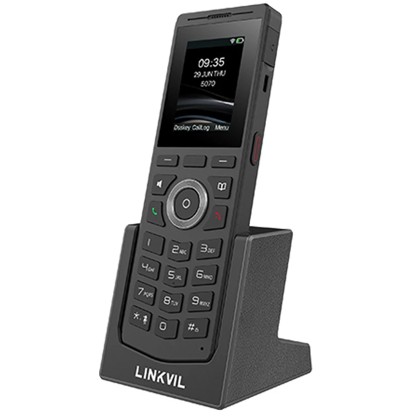 Fanvil Maroc Fanvil W610W Téléphone IP portable Maroc Téléphone sans fil Maroc Téléphone WiFi Maroc Téléphone IP Fanvil Maroc, Le Fanvil W610W est un téléphone IP Wi-Fi professionnel portable et robuste, conçu pour offrir une communication mobile flexible dans des secteurs tels que la logistique, l'industrie manufacturière, le commerce de détail et l'hôtellerie. Il rend superflues les stations de base DECT physiques en se connectant directement aux réseaux sans fil d'entreprise.
