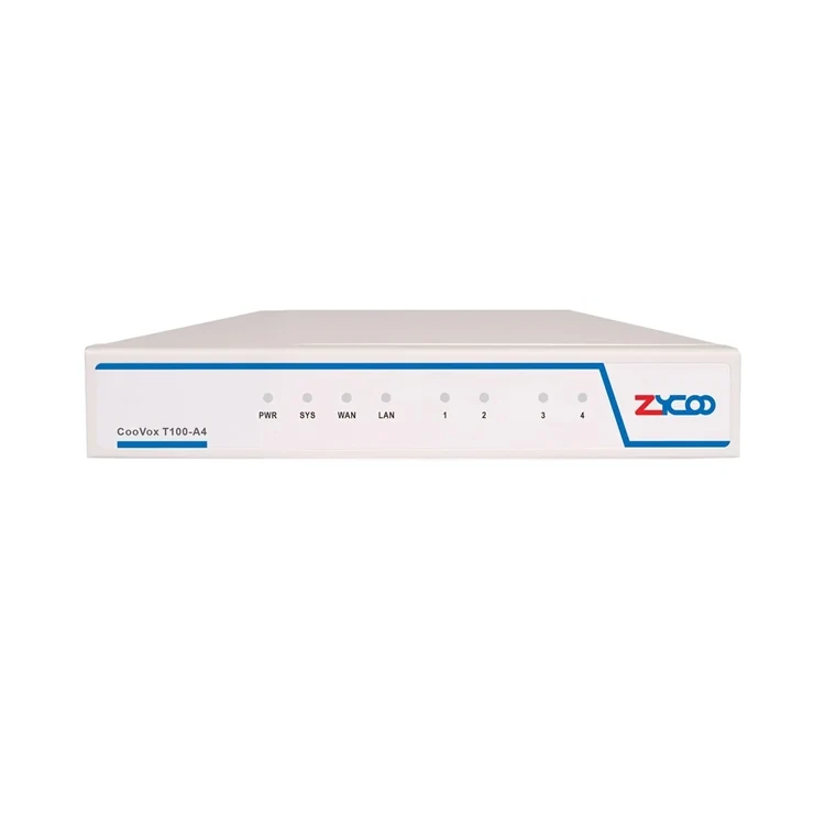 ZYCOO Maroc ZYCOO COOVOX-T100A4 Maroc Standard IP Maroc IPPBX Maroc ZYCOO Maroc IPPBX 100 Utilisateurs 50 Appels simultanés Maroc, le ZYCOO COOVOX-T100A4 prend en charge la mise en réseau mixte des téléphones analogiques et VoIP. Pour les lignes externes, les utilisateurs peuvent choisir entre les lignes analogiques (FXO) et les lignes VoIP , ce qui offre une grande flexibilité pour répondre aux différents besoins d'infrastructure.