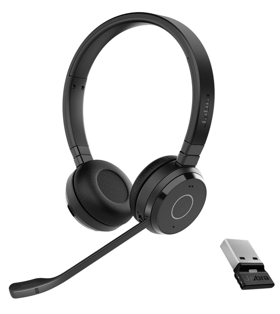 Jabra Evolve 65 TE MS Stereo USB-A Micro-casque sans fil Bluetooth 5.2 (6699-833-309) 26 Casque Jabra Maroc Jabra Evolve 65 TE MS Maroc Micro-casque sans fil Maroc Casque sans fil Bluetooth Maroc 6699-833-309 Maroc, Le casque stéréo Bluetooth Evolve 65 TE MS de Jabra est un casque sans fil professionnel offrant un son haute fidélité pour les appels et la musique. Ce casque supra-auriculaire certifié Microsoft Teams est doté d'une perche flexible à 270° et d'un microphone unidirectionnel à condensateur électret