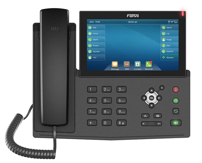 Fanvil Maroc Fanvil X7 Maroc Téléphonique IP professionnel Maroc Téléphone Fanvil Maroc Téléphone IP 20 compte SIP Maroc Téléphone VOIP Maroc, Le poste IP Fanvil X7 offre également une qualité audio HD aussi bien pour les appels depuis le combiné ou depuis le haut-parleur pour une restitution de communication claire et réaliste