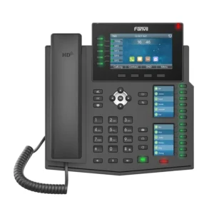 Fanvil X6U Téléphone IP d'entreprise avec 20 comptes SIP Bluetooth et WiFi PoE (X6U) 26 Fanvil Maroc Fanvil X6U Maroc Téléphonique IP professionnel Maroc Téléphone Fanvil Maroc Téléphone IP 20 compte SIP Maroc Téléphone VOIP Maroc, The Fanvil X6U is a high-end, enterprise-grade IP phone featuring a unique three-screen design tailored for executives, receptionists, and high-volume business communication. It supports up to 20 SIP lines and handles advanced call workflows seamlessly with integrated sidecar expansion screens
