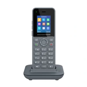 Grandstream DP725 Téléphone IP sans fil 20 comptes SIP conférence audio à trois (DP725) 26 Téléphone IP sans fil Grandstream DP725 posé sur sa base de chargement