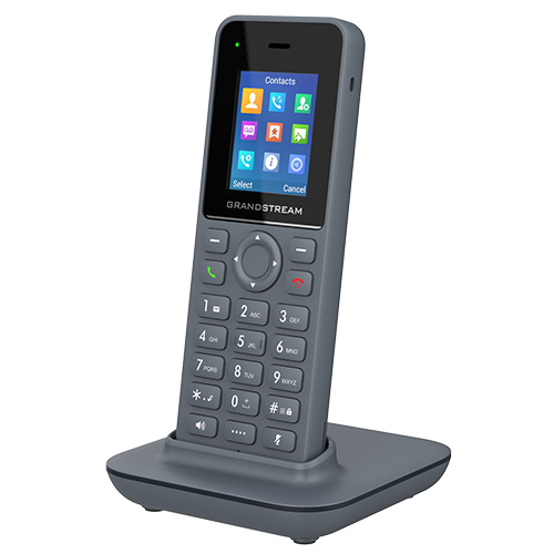 Téléphone Grandstream DP725 Maroc Téléphone IP sans fil Maroc Téléphone IP 10 comptes SIP Maroc Téléphone IP Maroc, Le DP725 est un combiné téléphonique IP DECT sans fil haute définition qui offre une liberté de mouvement exceptionnelle dans votre environnement professionnel ou personnel. Compatible avec les stations de base Grandstream DP750, DP752 et DP755