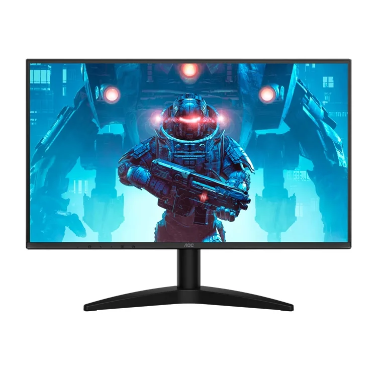 Écran PC 27 pouces Full HD AOC 27B36X vu de face avec pied support noir.