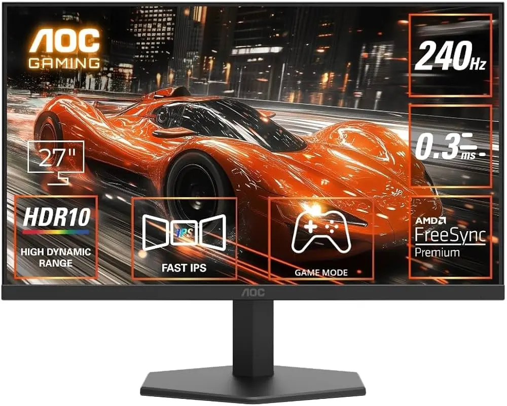 AOC 27G11ZE2 Écran Gaming 27" Full HD 240 Hz HDR10 HDMI DisplayPort (6973985233029) 24 Écran AOC Maroc AOC 27G11ZE2 Maroc Écran 27 pouces Full HD Maroc 6973985233029 Maroc Écran 27 AOC Maroc Écran de jeu Maroc, Découvrez des performances d’élite avec l'écran de jeu AOC27G11ZE2 de 27 pouces, conçu pour les joueurs chevronnés. Doté d’une dalle Fast IPS, de la technologie Adaptive Sync et d’un taux de rafraîchissement ultra-élevé de 240 Hz